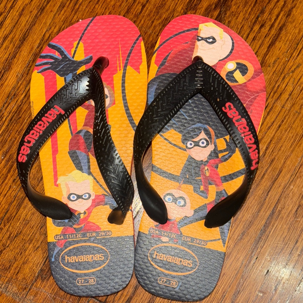 Havaianas Kids' The Incredibles Sandals - Red, Black, and Orange